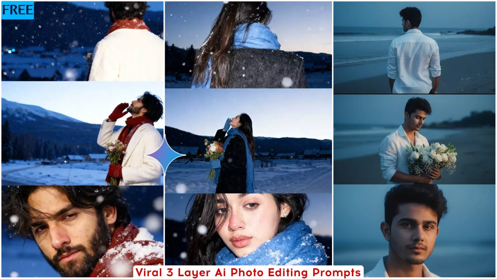 Google Gemini Three Layer Winter Ai Photo Editing Prompts