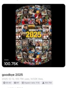 2025 Recap Moment Reels Capcut Template