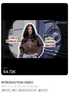 Viral Trending Introduction Capcut Template