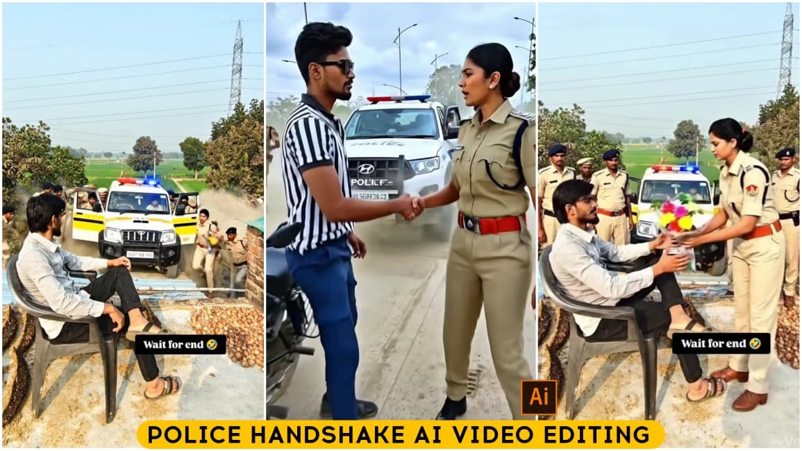 Trending Police Handshake Ai Video Editing