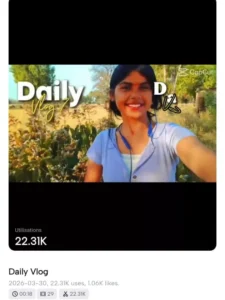 Working Daily Mini Vlog Capcut Template