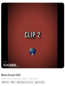 Blue Emoji Trend Capcut Template Link