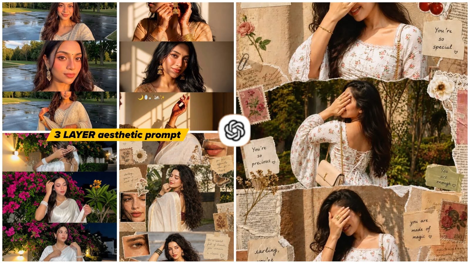 Girls Three Layer Aesthetic Ai Photo Editing Prompts ChatGpt