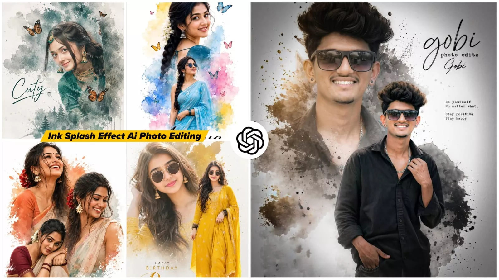 Ink Splash Effect AI Photo Editing Prompts Chatgpt