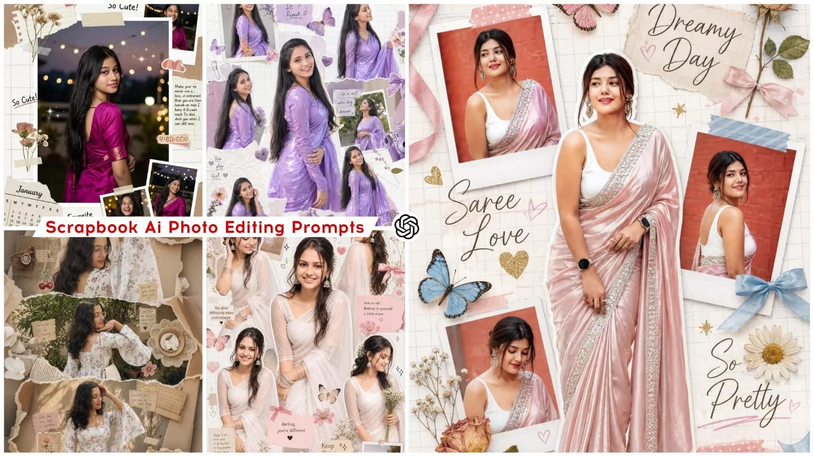 Scrapbook Style Collage Ai photo Editing Prompts Chatgpt