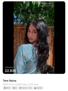 Trending Tere Naina Capcut Template