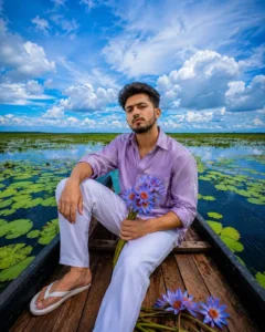 Boys Lake Boat Ai Photo Editing Prompt