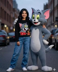 Girl Tom And Jerry Ai Photo Editing Prompt