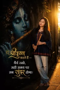 Girl With Krishna Ai Photo Editing Prompt