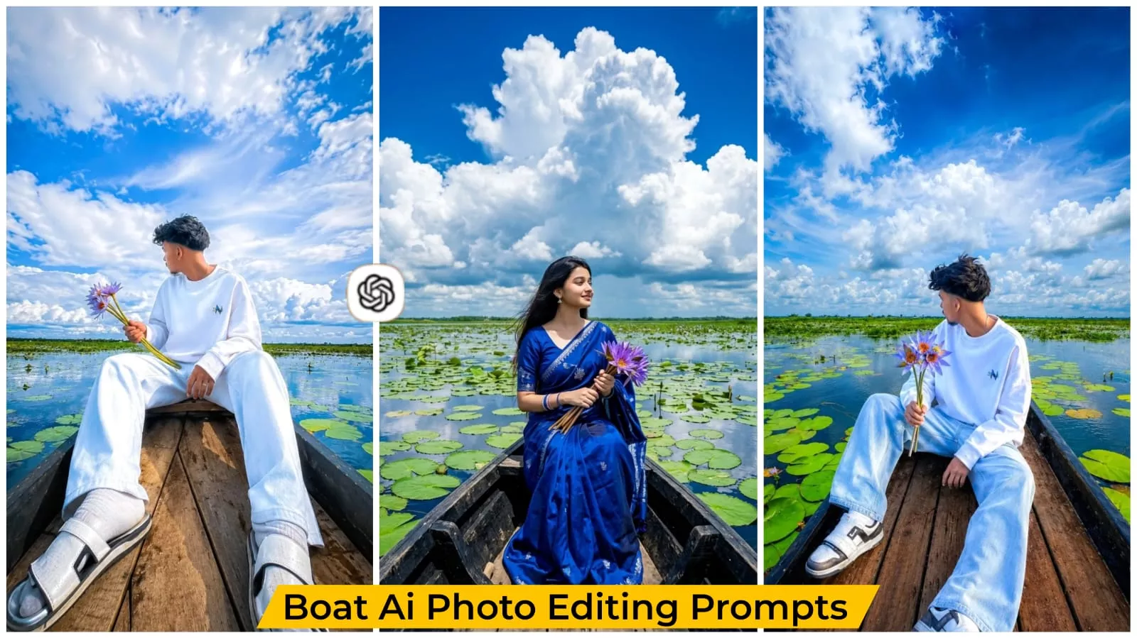 Lake Boat Ai Photo Editing Prompt