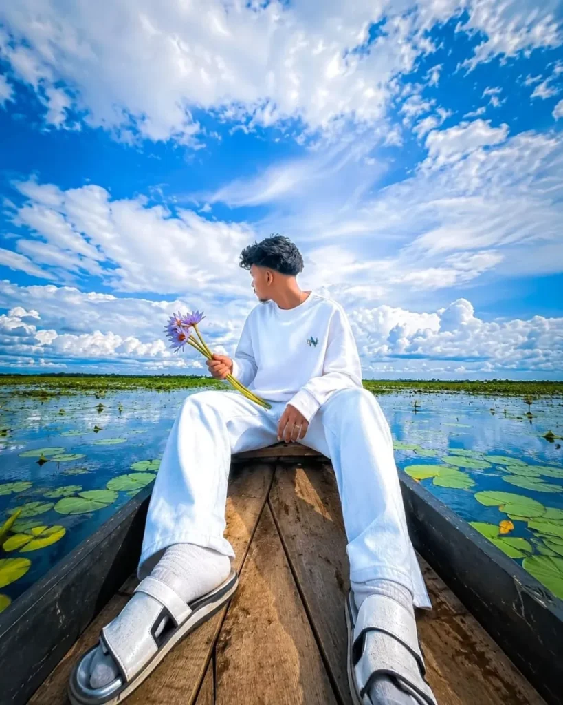 Realistic Lake Boat Ai Photo Editing Prompt