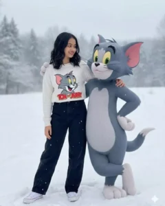 Tom With Girl Ai Photo Editing Prompt
